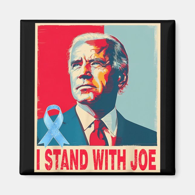 Jag står med Joe Support Biden Prostate Cancer Pra Magnet (Framsidan)