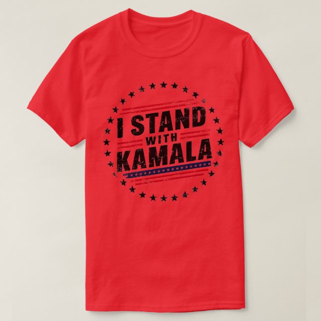 Jag står med Kamala 2 T Shirt (Design framsida)