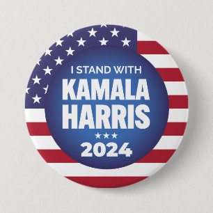 Jag står med Kamala Harris 2024 Knapp