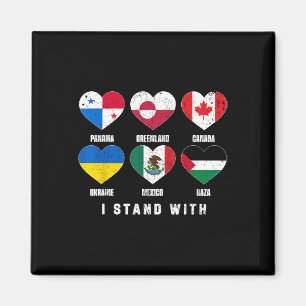 Jag Står Med Kanada Grönland Mexiko Panama Gaza U Magnet