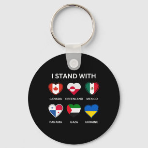 Jag Står Med Kanada Grönland Mexiko Panama Gaza U Nyckelring