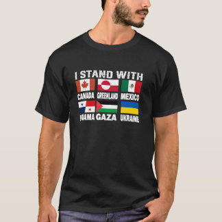 Jag Står Med Kanada Grönland Mexiko Panama Gaza U T Shirt