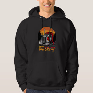 Jag står med lastbilschaufförer Lastbil Freedom Co Hoodie