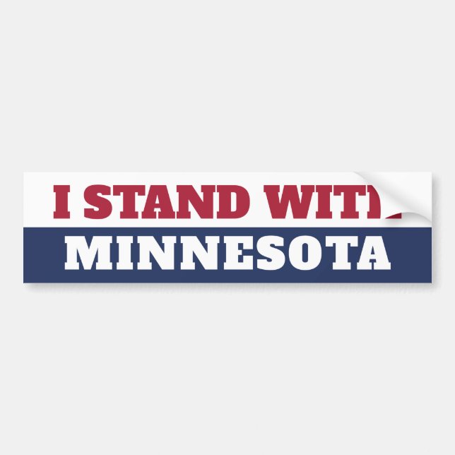 Jag Står Med Minnesota Bildekal (Framsidan)