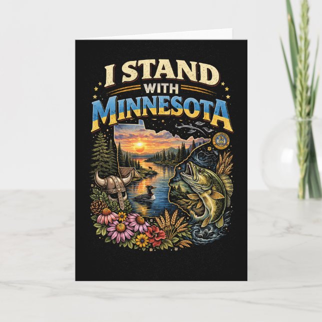 Jag Står Med Minnesota Helgkort (Framsida)