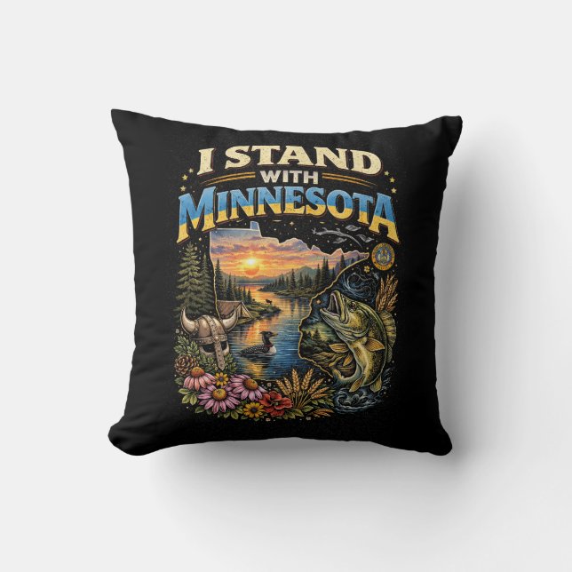 Jag Står Med Minnesota Kudde (Framsida)