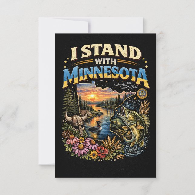 Jag Står Med Minnesota Tack Kort (Framsida)