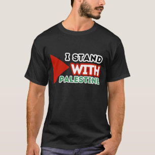 JAG STÅR MED PALESTINE Black T Shirt