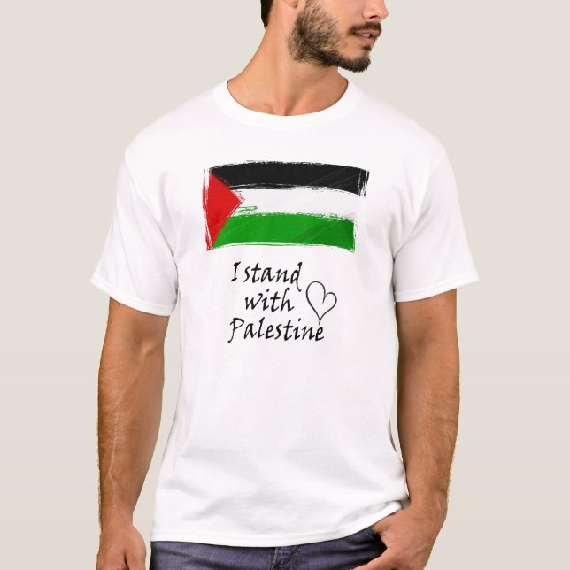 Jag står med palestine t shirt (Framsida)