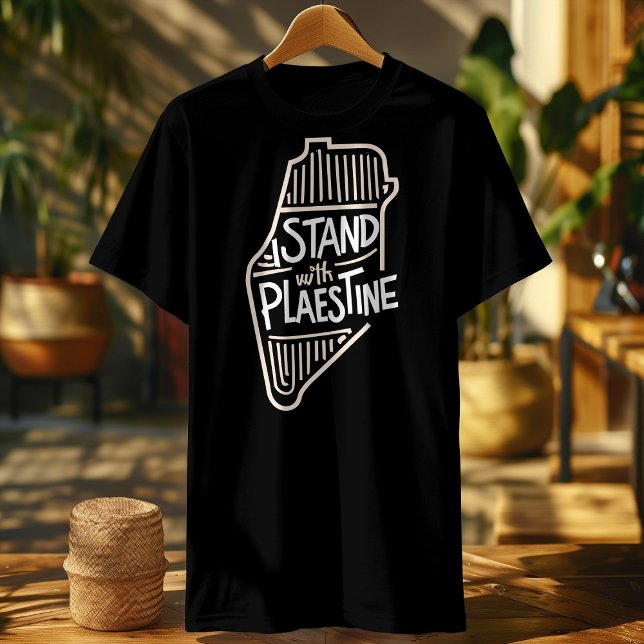 Jag står med palestinska flagga t shirt (Skapare uppladdad)