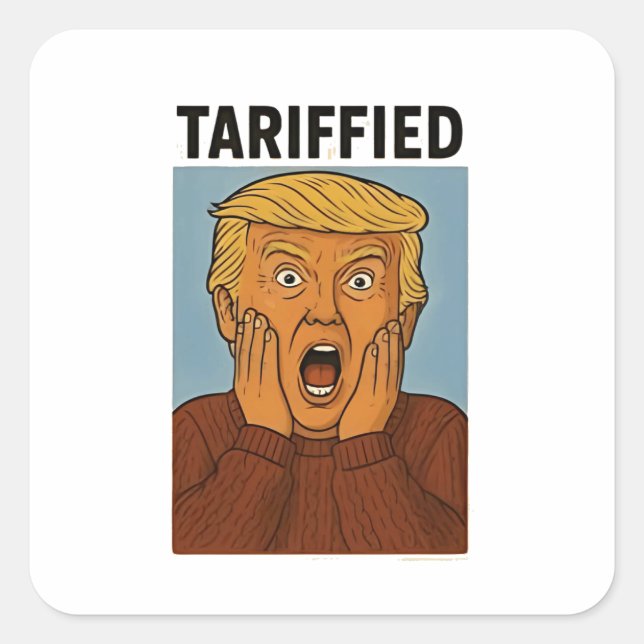 Jag står med penguiner. fyrkantigt klistermärke (Framsida)