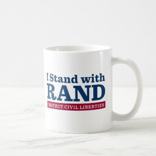 Jag står med randen kaffemugg