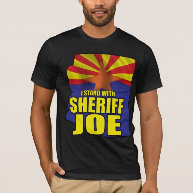 Jag står med sheriffen Joe - stötta SB1070 Tröja (Framsida)