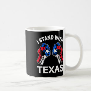 Jag står med Texas Funny Texas Flagga Texan Pride Kaffemugg