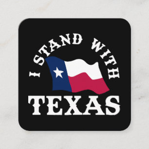 Jag Står Med Texas Fyrkantigt Visitkort