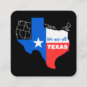 Jag står med Texas Fyrkantigt Visitkort