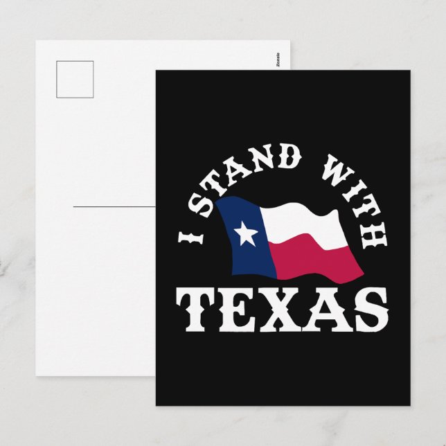 Jag Står Med Texas Helg Vykort (Fram/baksida)