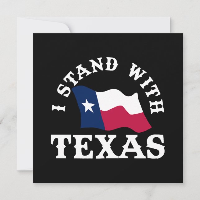 Jag Står Med Texas Inbjudningar (Framsida)