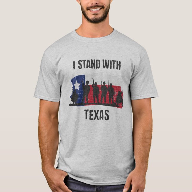 Jag står med Texas #text T Shirt (Framsida)
