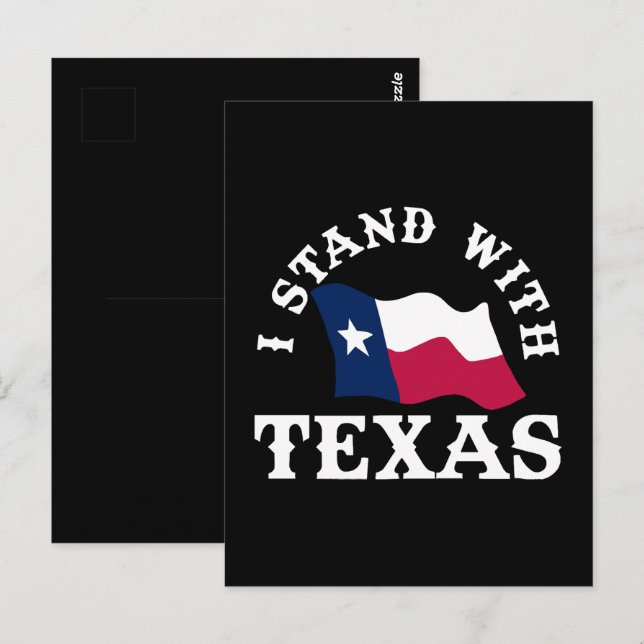 Jag Står Med Texas Vykort (Fram/baksida)