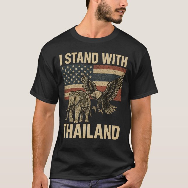 JAG STÅR MED THAILAND (2) T SHIRT (Framsida)