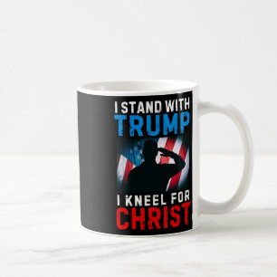 Jag står med trumman om min president Kneel Jesus Kaffemugg