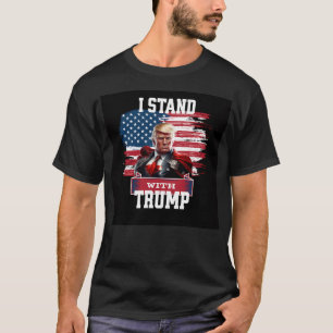 Jag står med Trump 2024 Toppen Trump Tshirt Design T Shirt