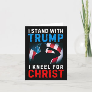 Jag Står Med Trump Är Min President Knäfall Jesus Kort
