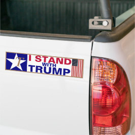 Jag står med TRUMP Bildekal
