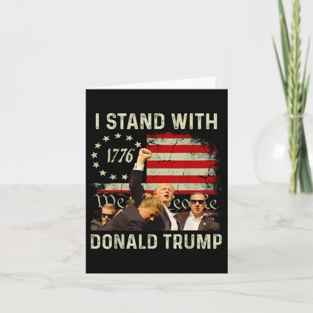 Jag står med Trump Funny Trump 2024 Kort (Framsida)