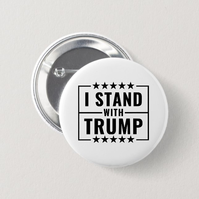 Jag Står Med Trump  Knapp (Framsida & baksida)