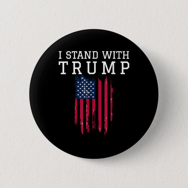 Jag står med Trump Pro Trump Supporter Knapp (Framsida)