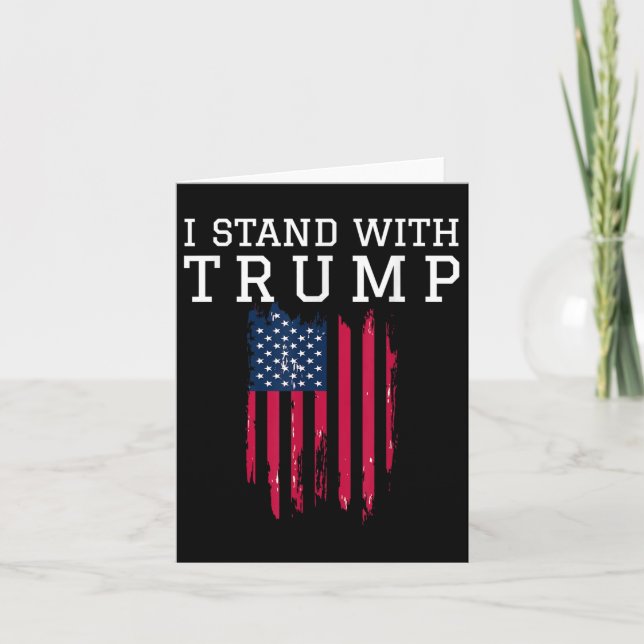 Jag står med Trump Pro Trump Supporter Kort (Framsida)