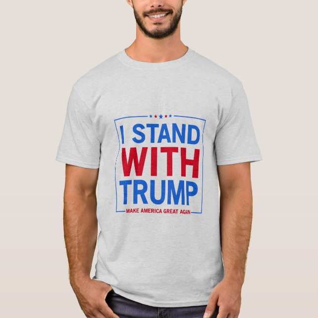 Jag står med Trump T-Shirt Trump 2024 (Framsida)