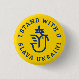Jag står med U (Slava Ukrainini) Knapp