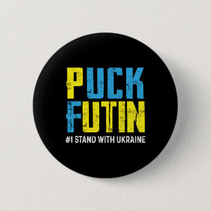 Jag Står Med Ukaine Stoppa Putin Ukraina Ukrainsk Knapp