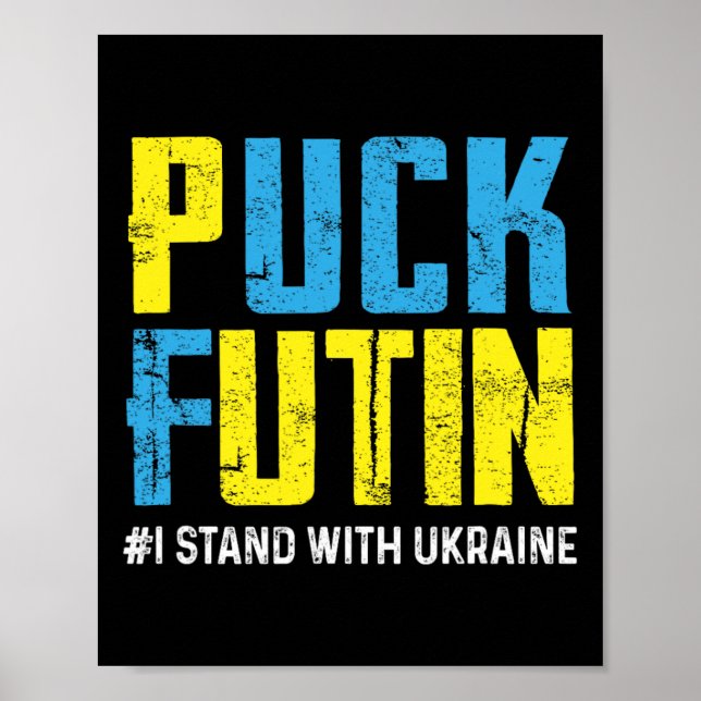 Jag Står Med Ukaine Stoppa Putin Ukraina Ukrainsk  Poster (Framsidan)