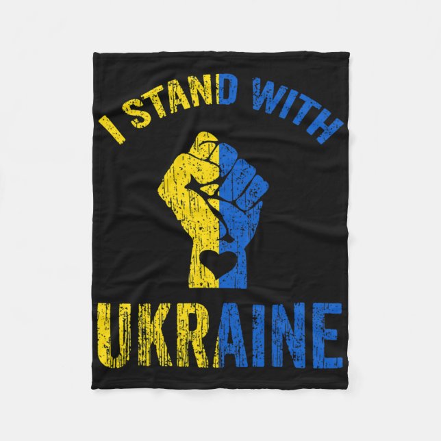 Jag Står Med Ukraina7  Fleecefilt (Framsidan)