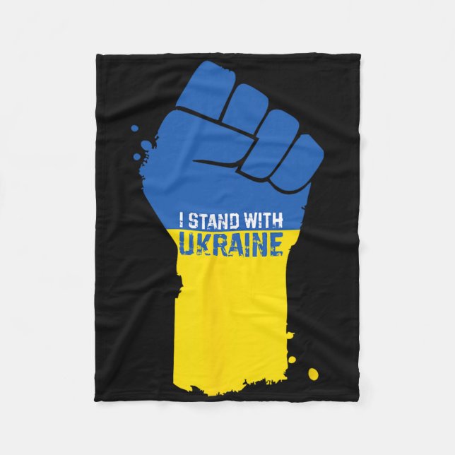 Jag Står Med Ukraina 11  Fleecefilt (Framsidan)