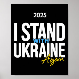 Jag Står Med Ukraina 2025 Tröjor Ukrainsk Flagga F Poster