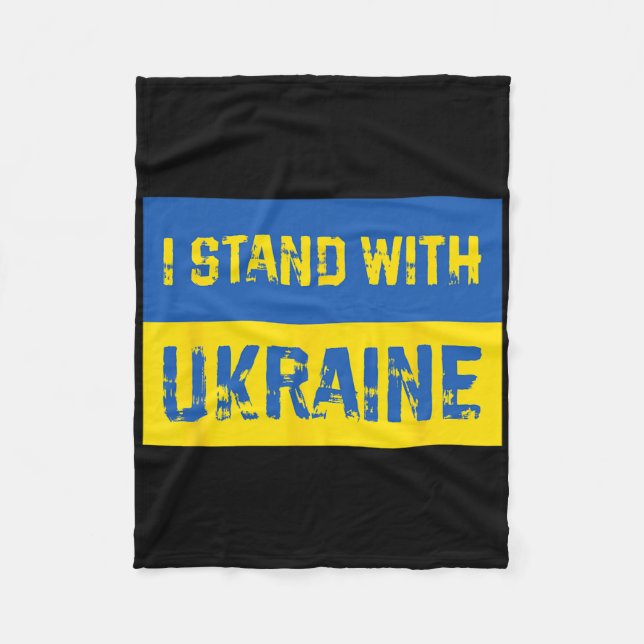 Jag Står Med Ukraina 9  Fleecefilt (Framsidan)