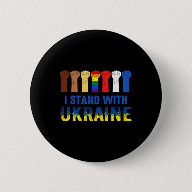 Jag Står Med Ukraina Anti Putin Stoppa Kriget  Knapp (Framsida)