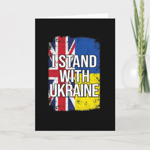 Jag Står Med Ukraina Brittiska Storbritannien Ukra Kort