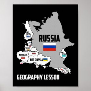 Jag Står Med Ukraina Europa Karta Inte Ryssland Poster