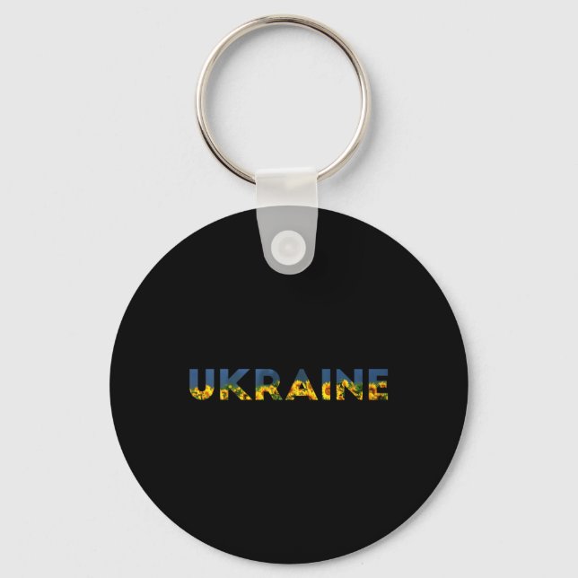 Jag Står Med Ukraina Fält Av Ukraina Solros  Nyckelring (Framsida)
