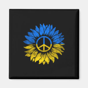 Jag Står Med Ukraina Fred Solros Ukraina Stöd Magnet
