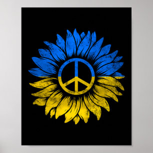 Jag Står Med Ukraina Fred Solros Ukraina Stöd Poster