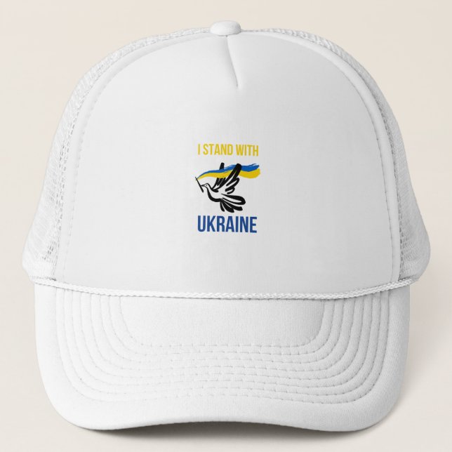 Jag Står Med Ukraina – Fredsduva Design Keps (Framsida)