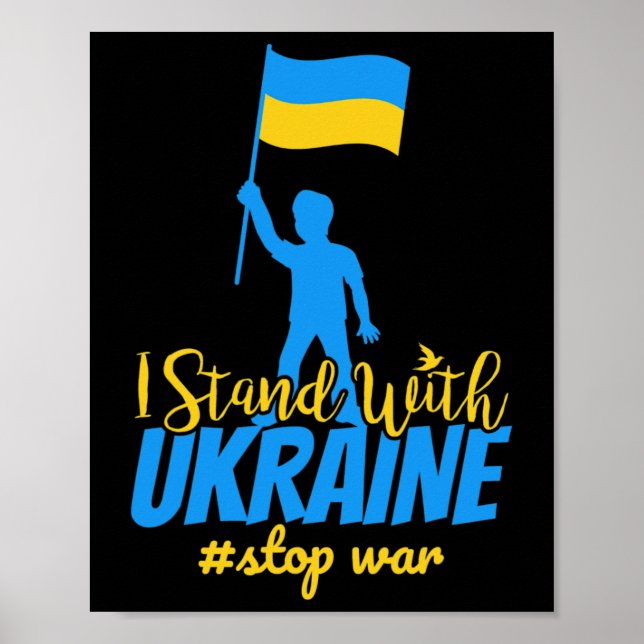 Jag Står Med Ukraina Gör Fred Stoppa Krig Stöd S Poster (Framsidan)