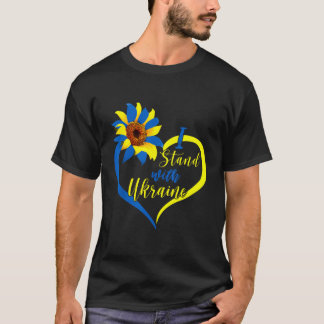 Jag står med Ukraina Heart Ukraina Sunroom Ukraina T Shirt